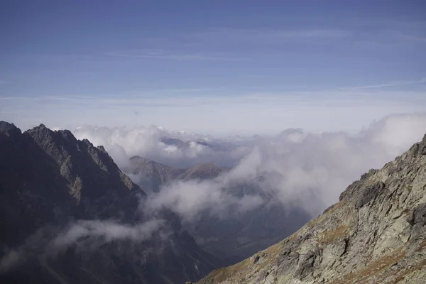 Hegyek Rocky Hill Ben Sivy Csúcs Magas Tátra Szlovákia — Stock Fotó