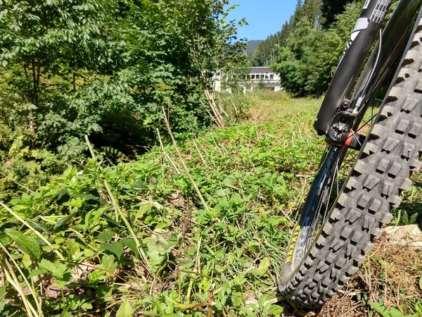 Pneumatico Bicicletta Oggetto Sullo Sfondo — Foto Stock