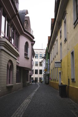 Evleri olan güzel şehir manzarası