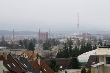 Zilina şehrinin gündüz çekimi. Slovakya 