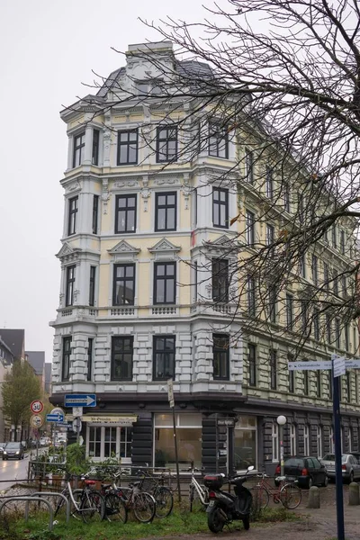 Hamburg Tyskland November 2017 Hamburg Gata Och Byggnad Tyskland — Stockfoto