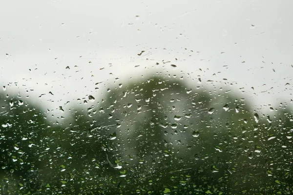 Капли Дождя Стекло — стоковое фото