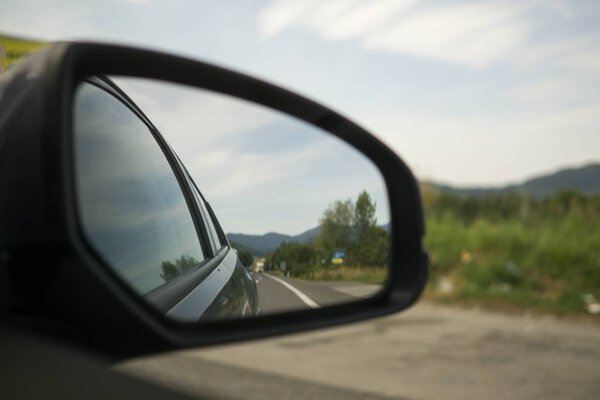 car driving on the road on background