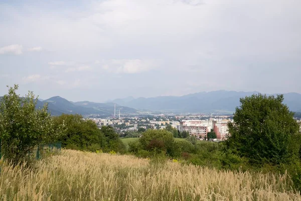 Salida Puesta Del Sol Sobre Los Edificios Ciudad Zilina Países — Foto de Stock