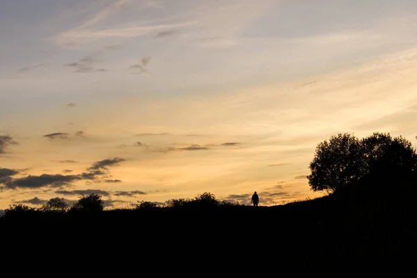 Вид Закат Облаках — стоковое фото