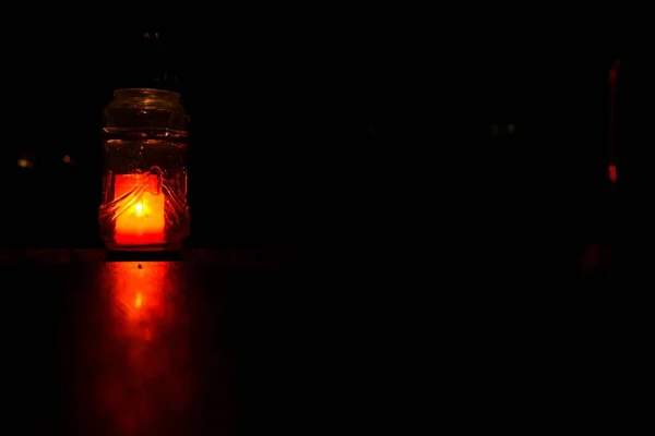 Lanterna Bonita Para Luz Fundo Close — Fotografia de Stock