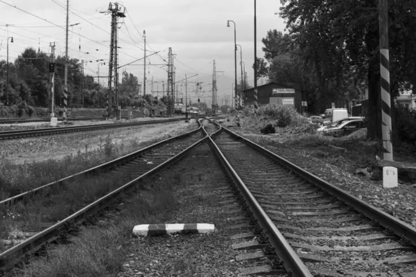 Tory Kolejowe Torach Kolejowych — Zdjęcie stockowe