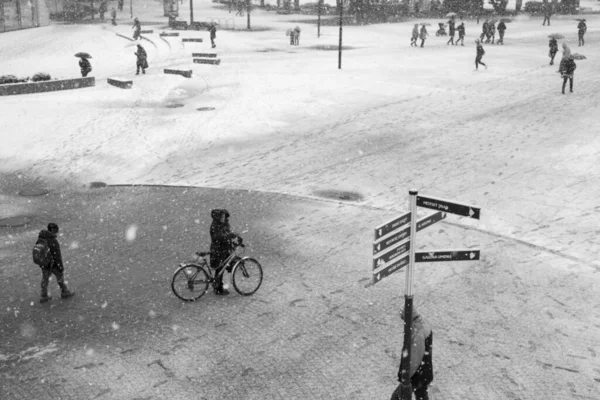 Zimowy Dzień Miasta Strzał Słowacji — Zdjęcie stockowe