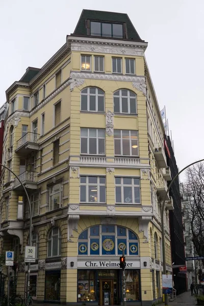 Hamburg Deutschland November 2017 Hamburgs Straßen Und Gebäude Einem Regnerischen — Stockfoto