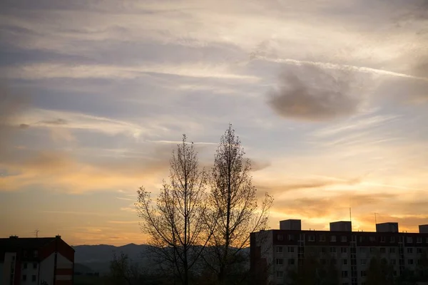 Paysage Urbain Slovaque Heure Locale — Photo