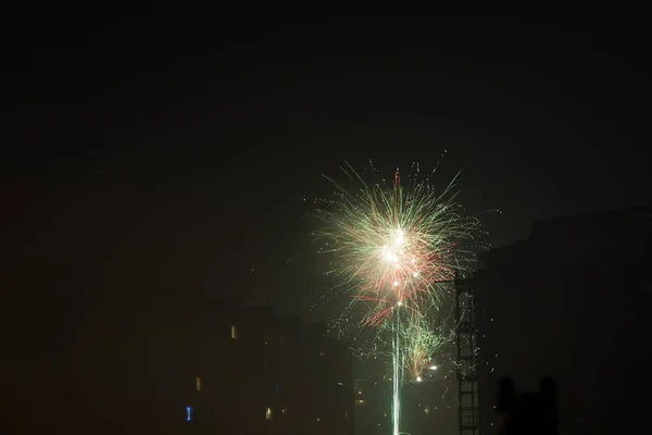 Nový Rok Fireworks Slovensko — Stock fotografie