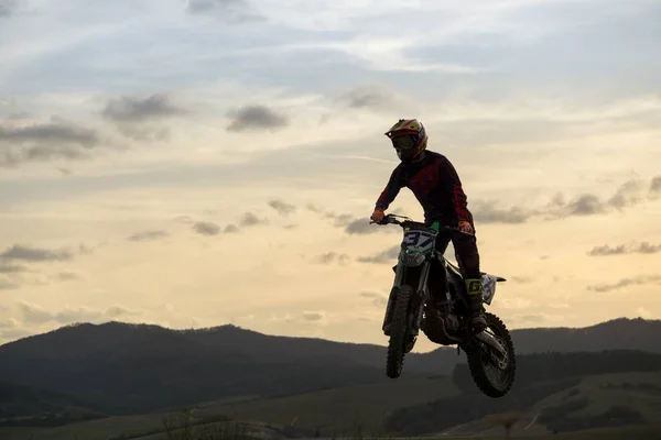 Motocross Motorcyclist Close Shot — Stock Photo, Image