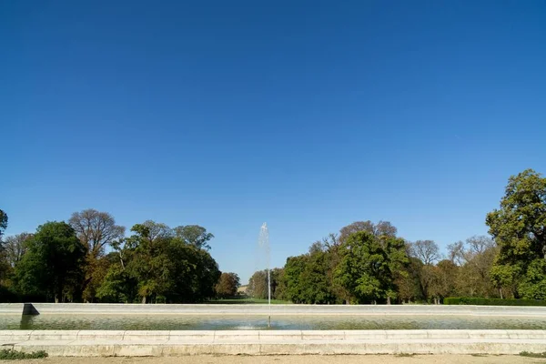 Parco Estivo Con Fontana Repubblica Ceca — Foto Stock