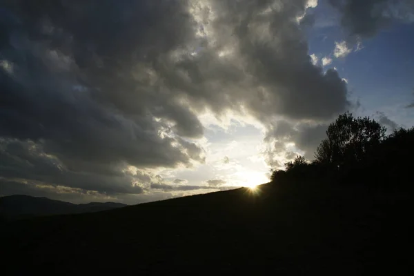 Paysage Prairie Montagne Verte — Photo