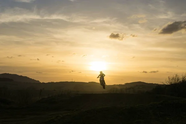Zonsondergang Berglucht Avond Schot — Stockfoto