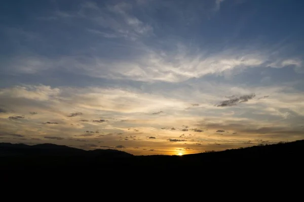 Sonnenuntergang Berghimmel Abendschuss — Stockfoto