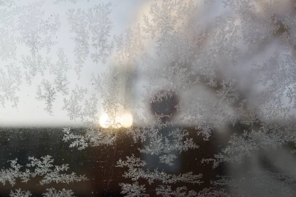 Hielo Ventana Del Coche Durante Invierno Países Bajos —  Fotos de Stock