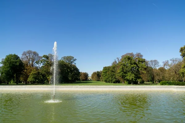 Parc Été Avec Fontaine République Tchèque — Photo
