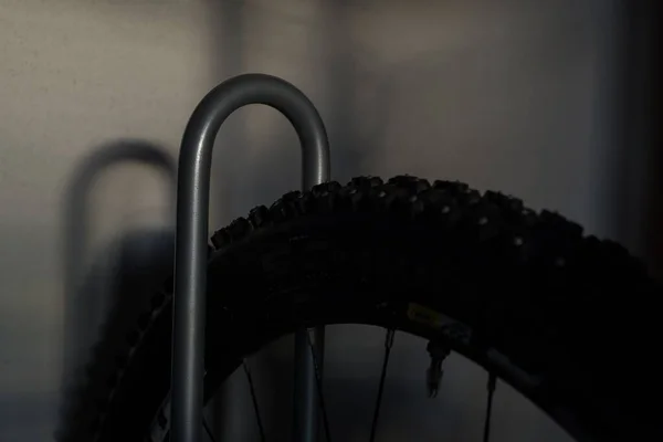 Close Pneu Bicicleta Como Fundo — Fotografia de Stock