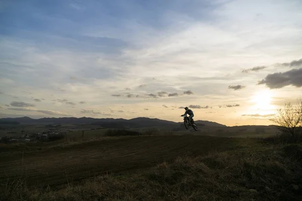 Motocross Motociclista Close Tiro — Fotografia de Stock