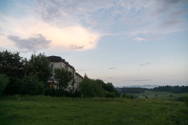 Prachtige Zonsondergang Heuvel Slowakije — Stockfoto