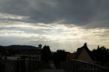 Zilina şehrinin gündüz çekimi. Slovakya 