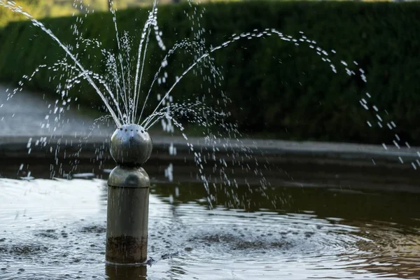 Letni Park Fontanną Czechach — Zdjęcie stockowe