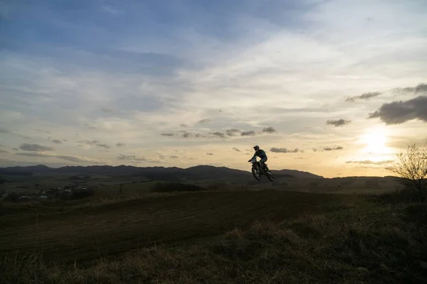 Motocross Motorcyklist Närbild Skott — Stockfoto