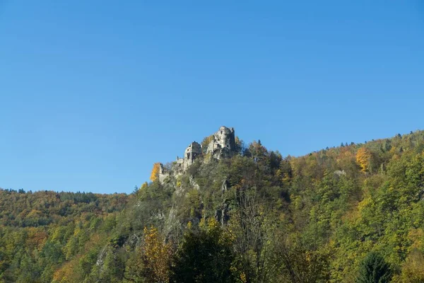 Blick Auf Den Berg Tal Der Burg — Stockfoto