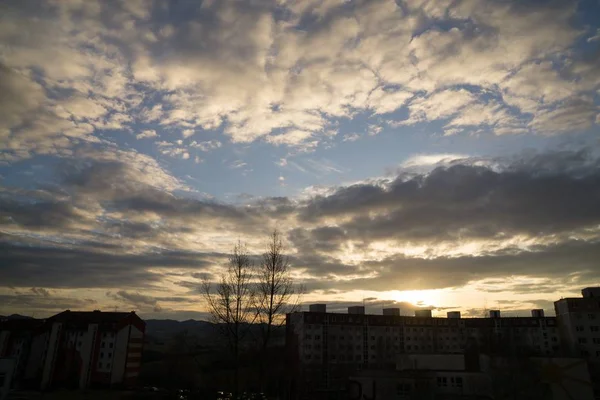 Sunrise Sunset Buildings City Slovakia — Stock Photo, Image