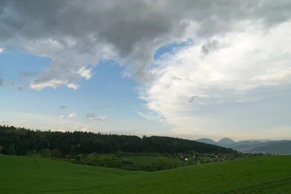 Paysage Prairie Montagne Verte — Photo