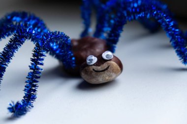 Kestaneden yapılmış komik örümcek oyuncağı