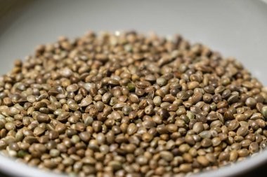 Arkaplanda fasulye yığını, kapatın.