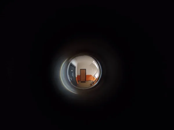 View Hall Peephole Eyelet Door Slovakia — Stock Photo, Image