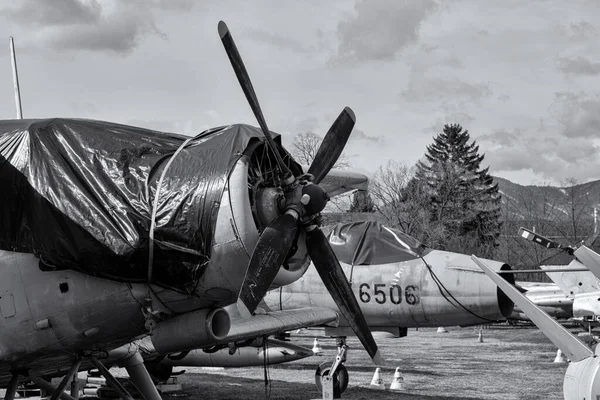 Tomcany Slovakien Augusti 2017 Ägs Aeromuseum Martin Tomcany Flygplan Utställda — Stockfoto