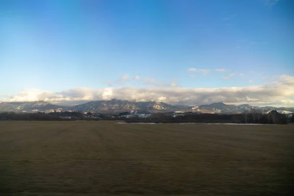 Blick Aus Den Bergen Mit Wolkiger Umkehrung Unten Slowakei — Stockfoto
