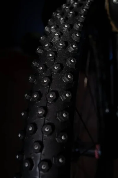 산악자전거 타이어의 — 스톡 사진