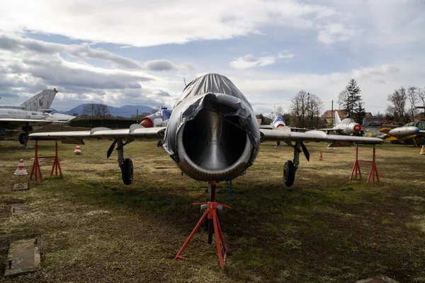 Tomjalá Eslovaquia Agosto 2017 Propiedad Aeromuseum Martin Tomjalá Aeronaves Expuestas —  Fotos de Stock