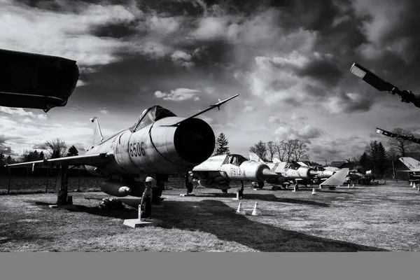 Tomcany Slovaquie Août 2017 Propriété Aeromuseum Martin Tomcany Avions Exposés — Photo