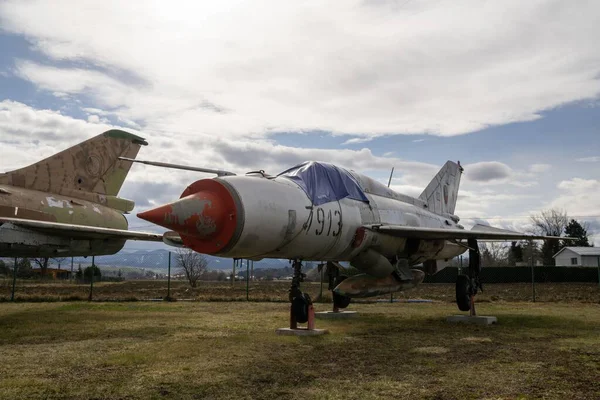 Tomcany Eslováquia Agosto 2017 Propriedade Aeromuseum Martin Tomcany Aviões Exibidos — Fotografia de Stock