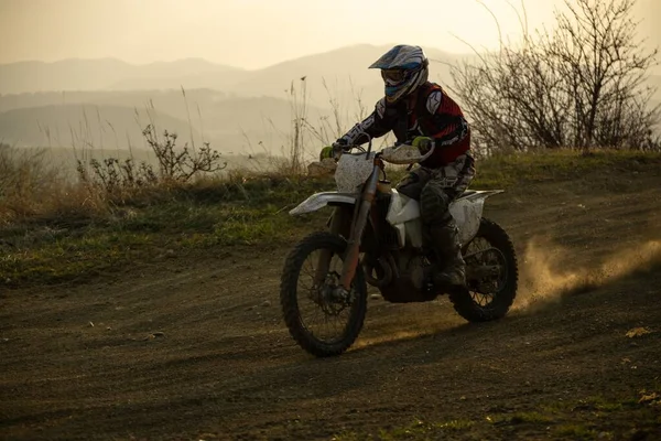 Zilina Slovakia Abril 2017 Entrenamiento Motocross Motociclista Montando Pista Motocross —  Fotos de Stock