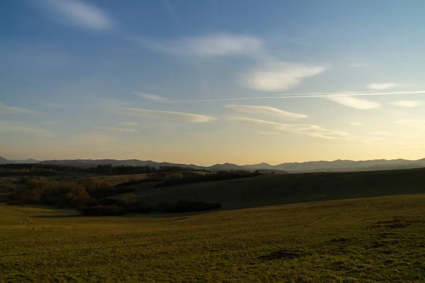 Beau Paysage Pendant Lever Coucher Soleil Slovaquie — Photo