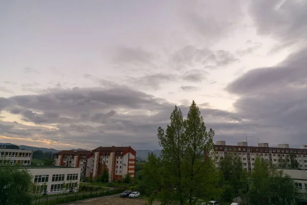 Nuages Sur Ville Slovaquie — Photo