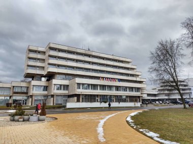 Slovakya 'da şehir manzarasının gündüz görüntüsü