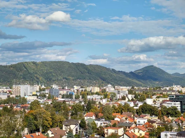 Zilina Şehrindeki Binaların Üzerinde Gün Doğumu Gün Batımı Slovakya — Stok fotoğraf