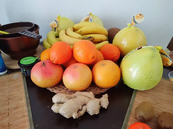 Varios Frutos Tropicales Que Cierran Disparados — Foto de Stock