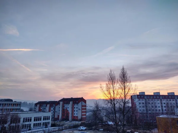 Sunrise Sunset Buildings City Slovakia — Stock Photo, Image