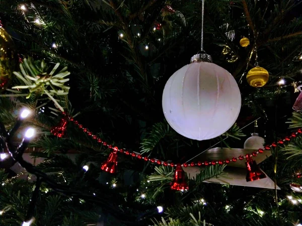 Décorations Noël Sur Arbre Slovaquie — Photo