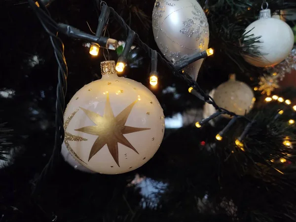 Las Decoraciones Navideñas Cierran Tiro — Foto de Stock