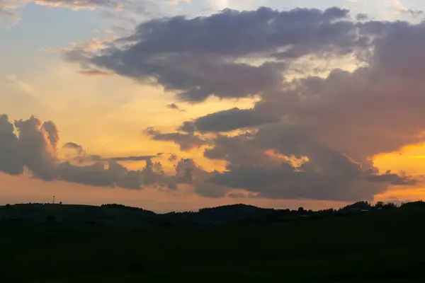 カラフルな雲と日没と日の出 スロバキア — ストック写真